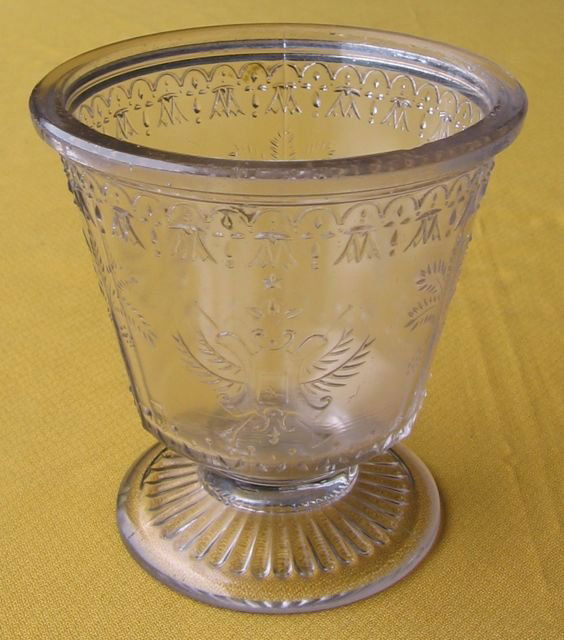 Nova Scotia Glass Spooner Tassel & Crest Pattern