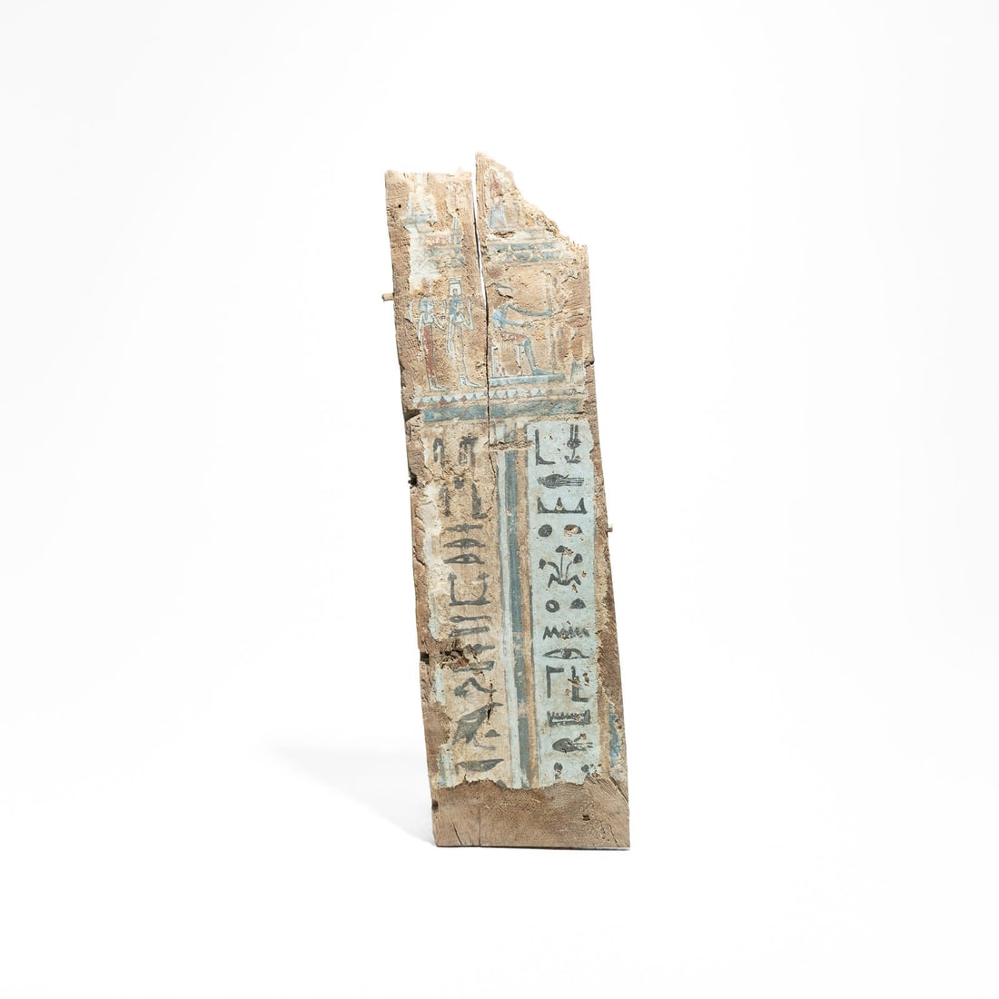 Fragment of an ancient Egyptian wooden sarcophagus panel Third Intermediate Period to the Late (1 of 1)