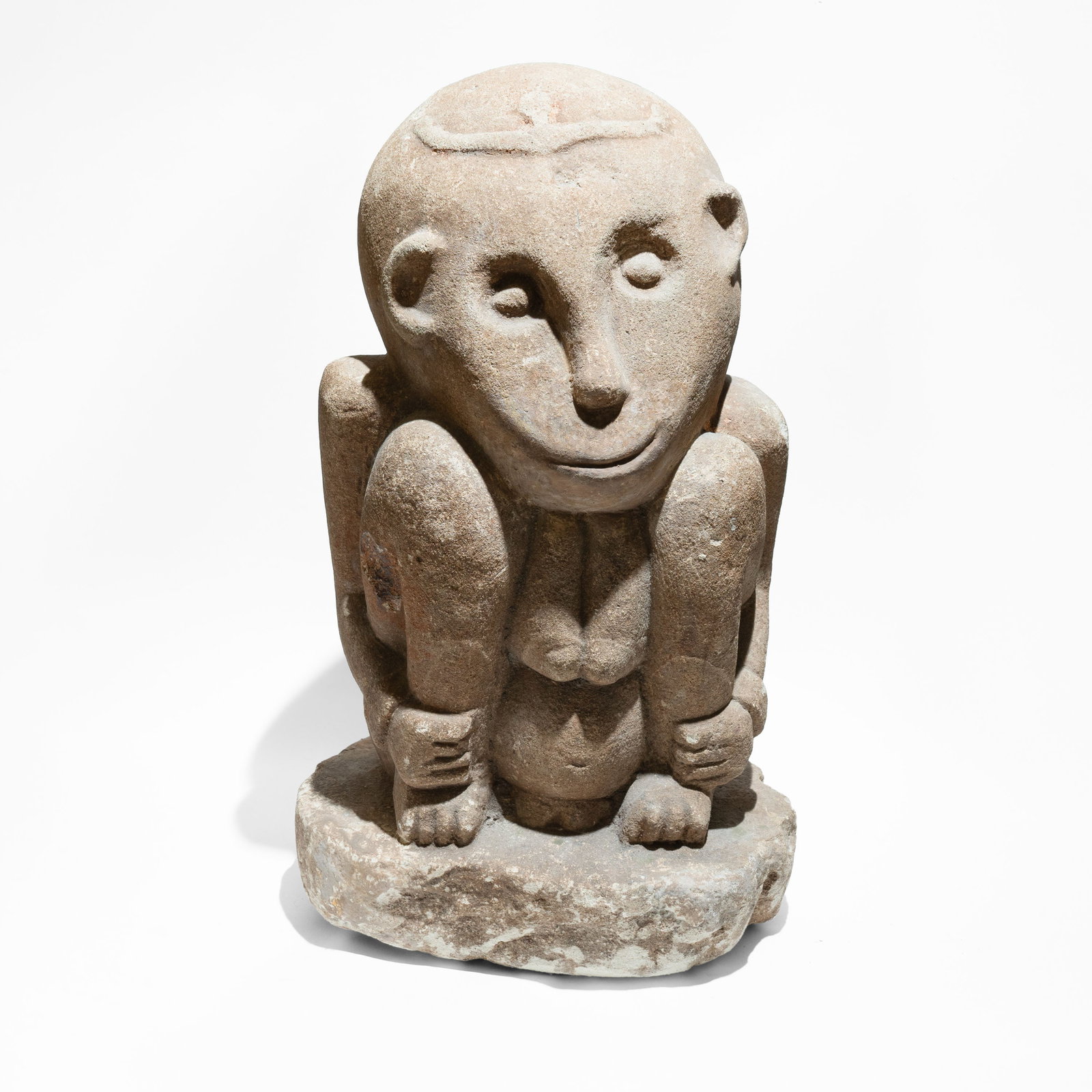 Taíno Stone Anthropomorphic Zemi Figure carved in limestone Taino Art, Greater Antilles (1 of 3)