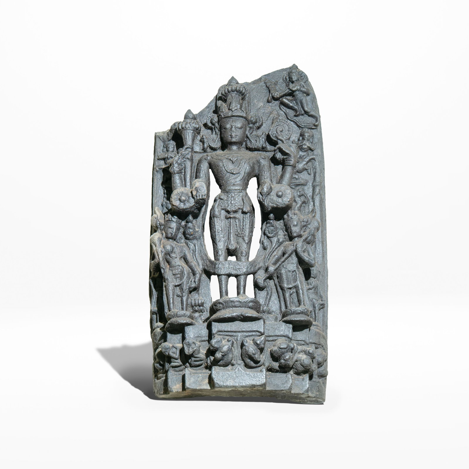 A Black Stone Stele of Vishnu Nordeastern India, (Pala Period, 11th-12th Century) Style (1 of 1)