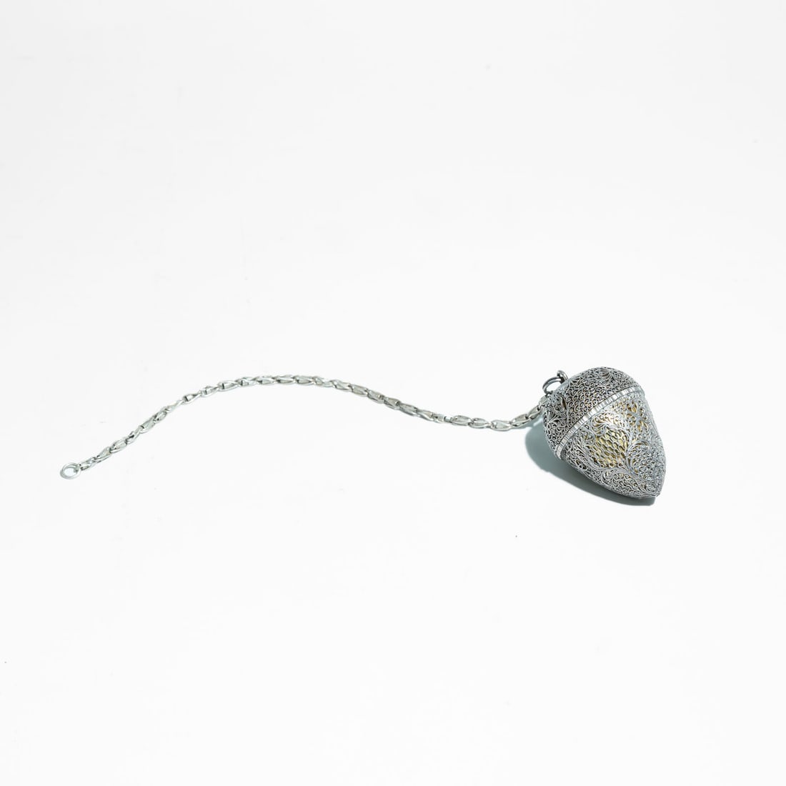 Silver Filigree Bezoar Stone Cage 17th Century (1 of 5)