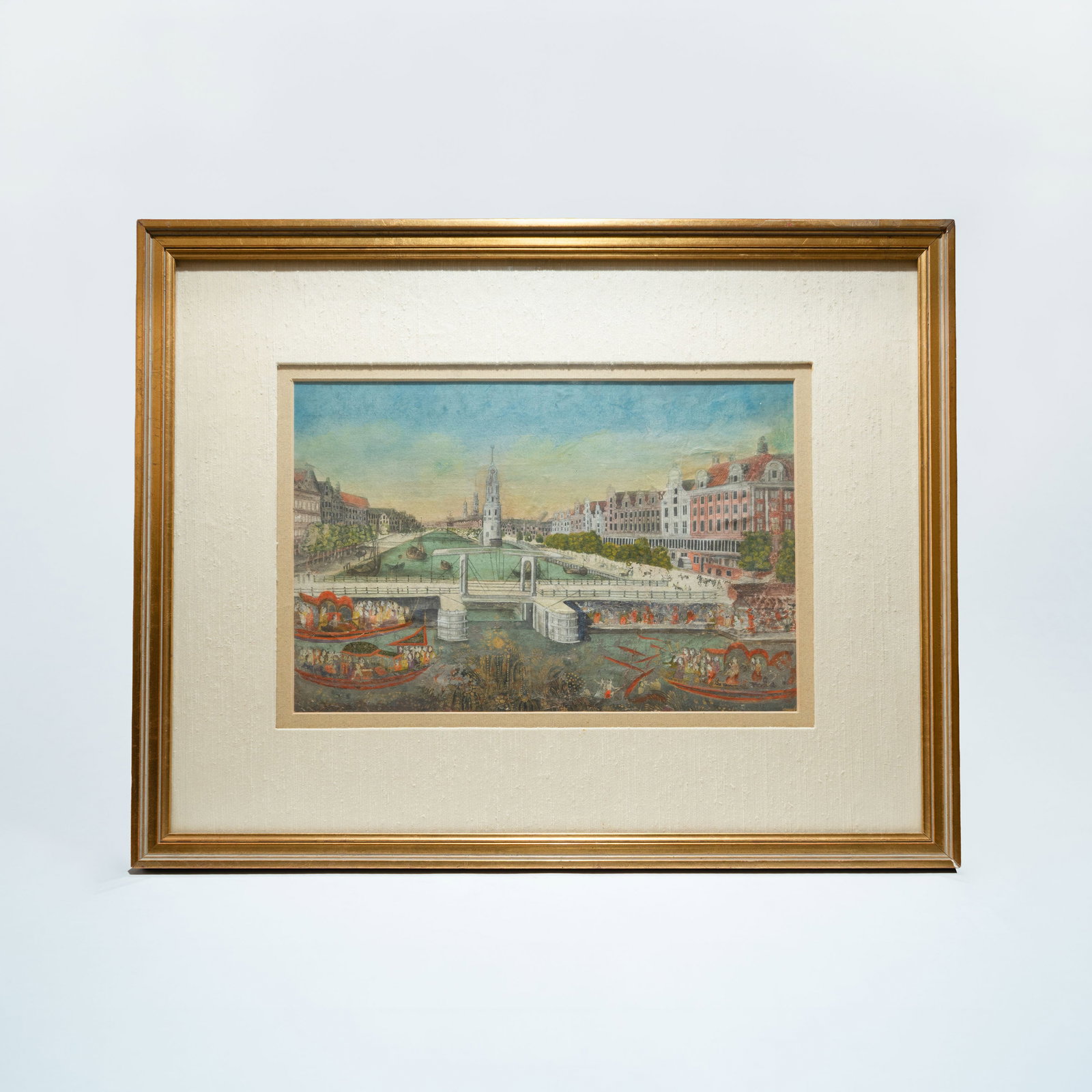"Vue d'optique", A View of Amsterdam on each side the Old Rampart as seen from the Harbor 18th (1 of 3)