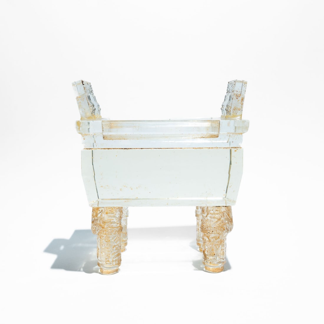 A Chinese Rock Crystal "Fang Ding" Republic Period (1912-1949) (1 of 4)