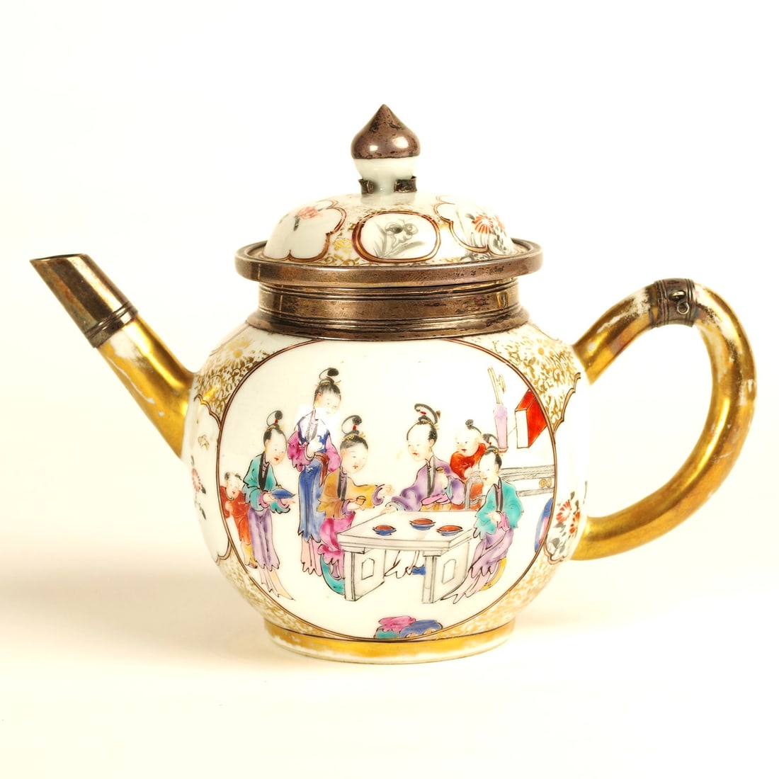 A 'Mandarin' Palette Famille Rose Porcelain Teapot China, Qing Dynasty, Qianlong period (1 of 7)
