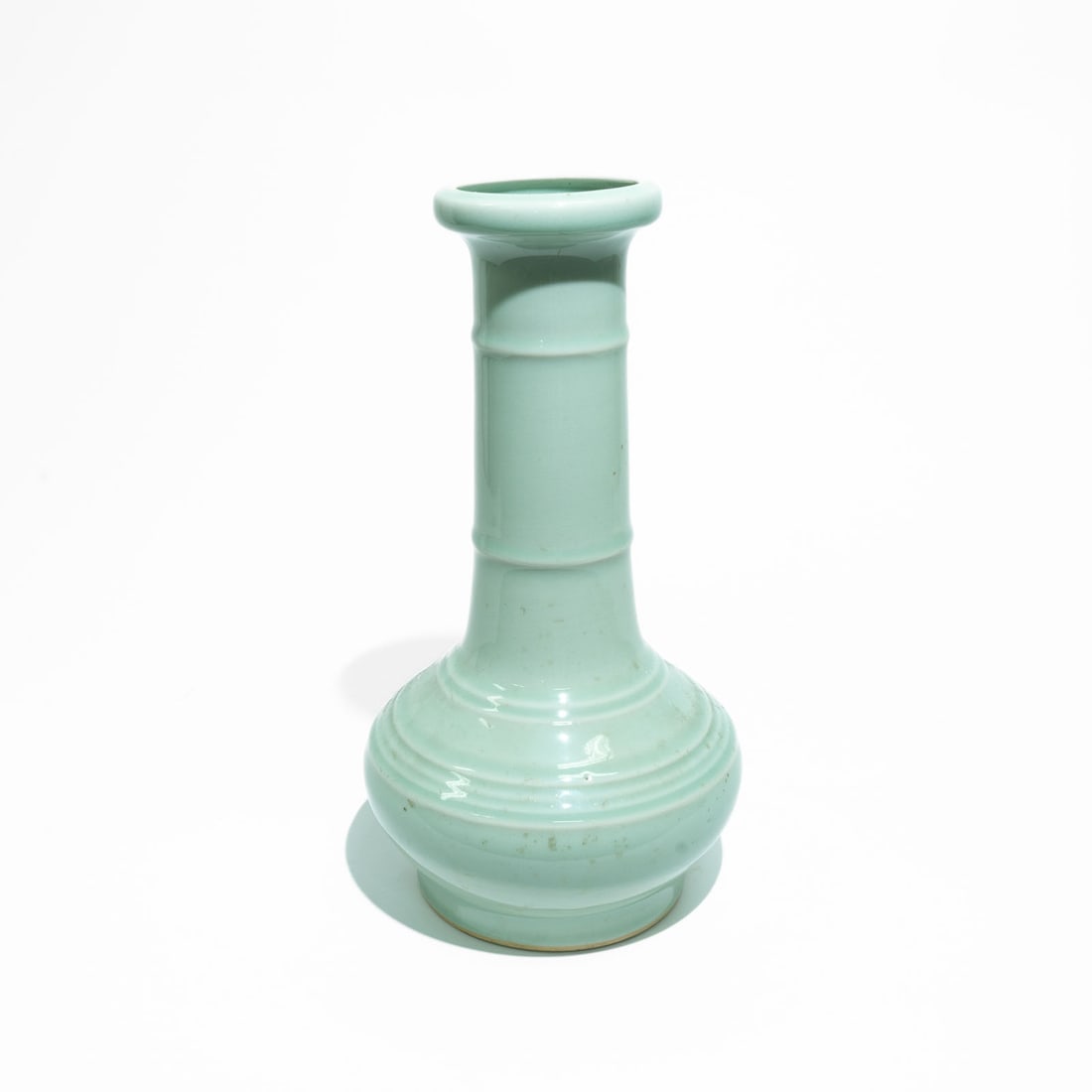 Longquan-Style Celadon Bamboo-Necked Vase China, Republic Period (1912–1949) or earlier (1 of 6)