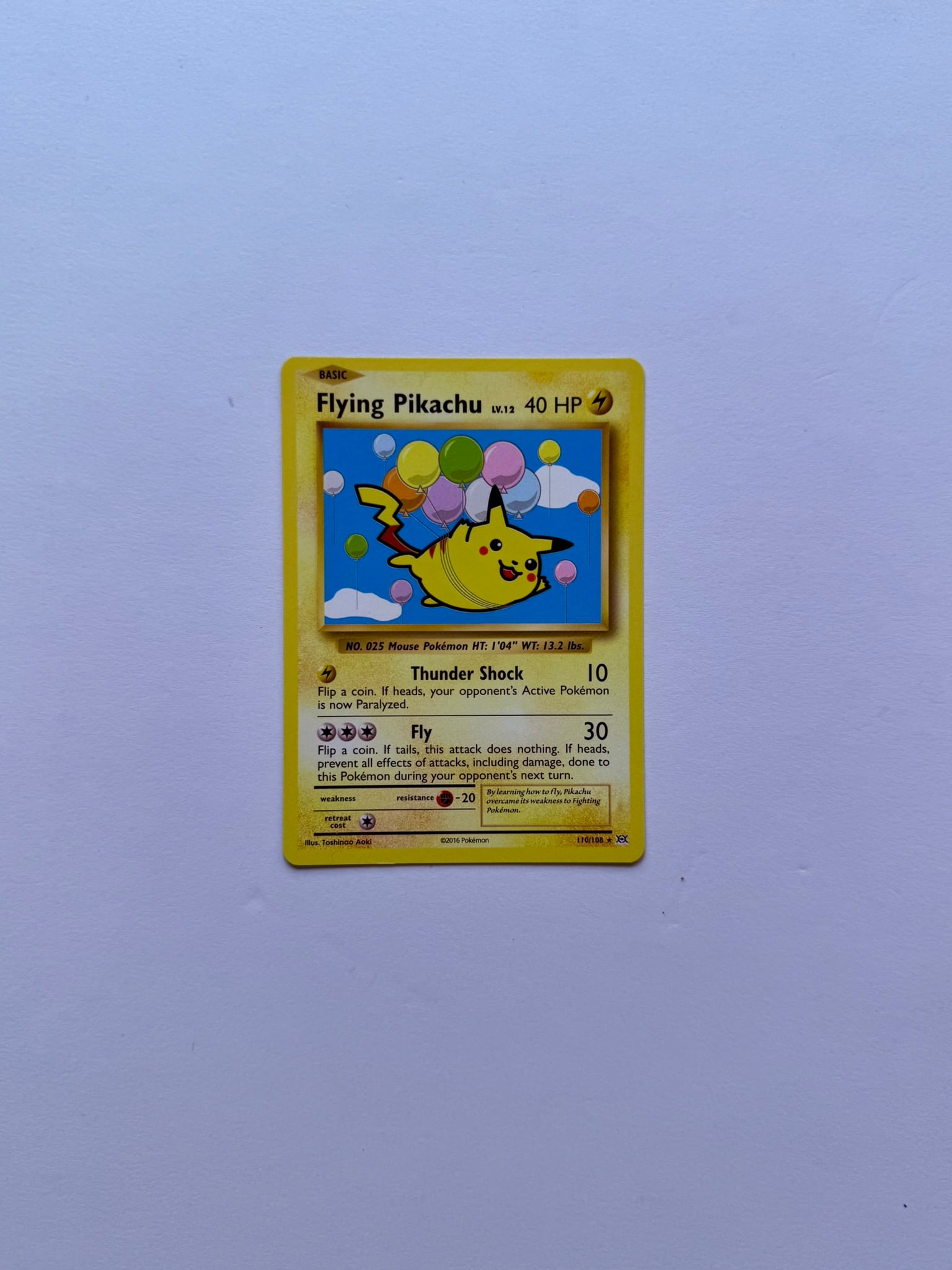Flying Pikachu 110/108 XY Evolutions Secret Rare Pokemon Card (1 of 2)