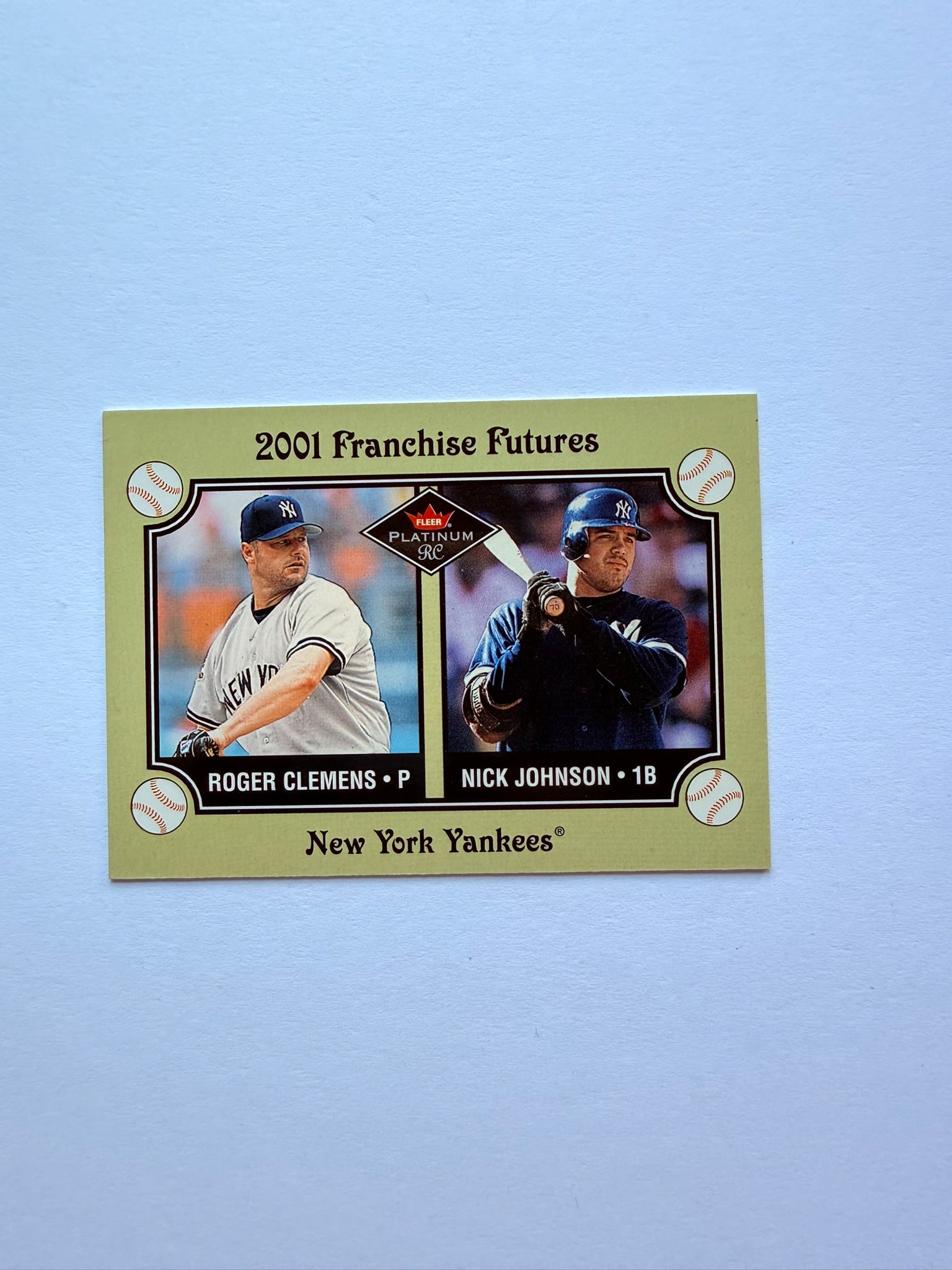 2001 Fleer Platinum RC “Franchise Futures?? Roger Clemens / Nick Johnson #470 (1 of 2)