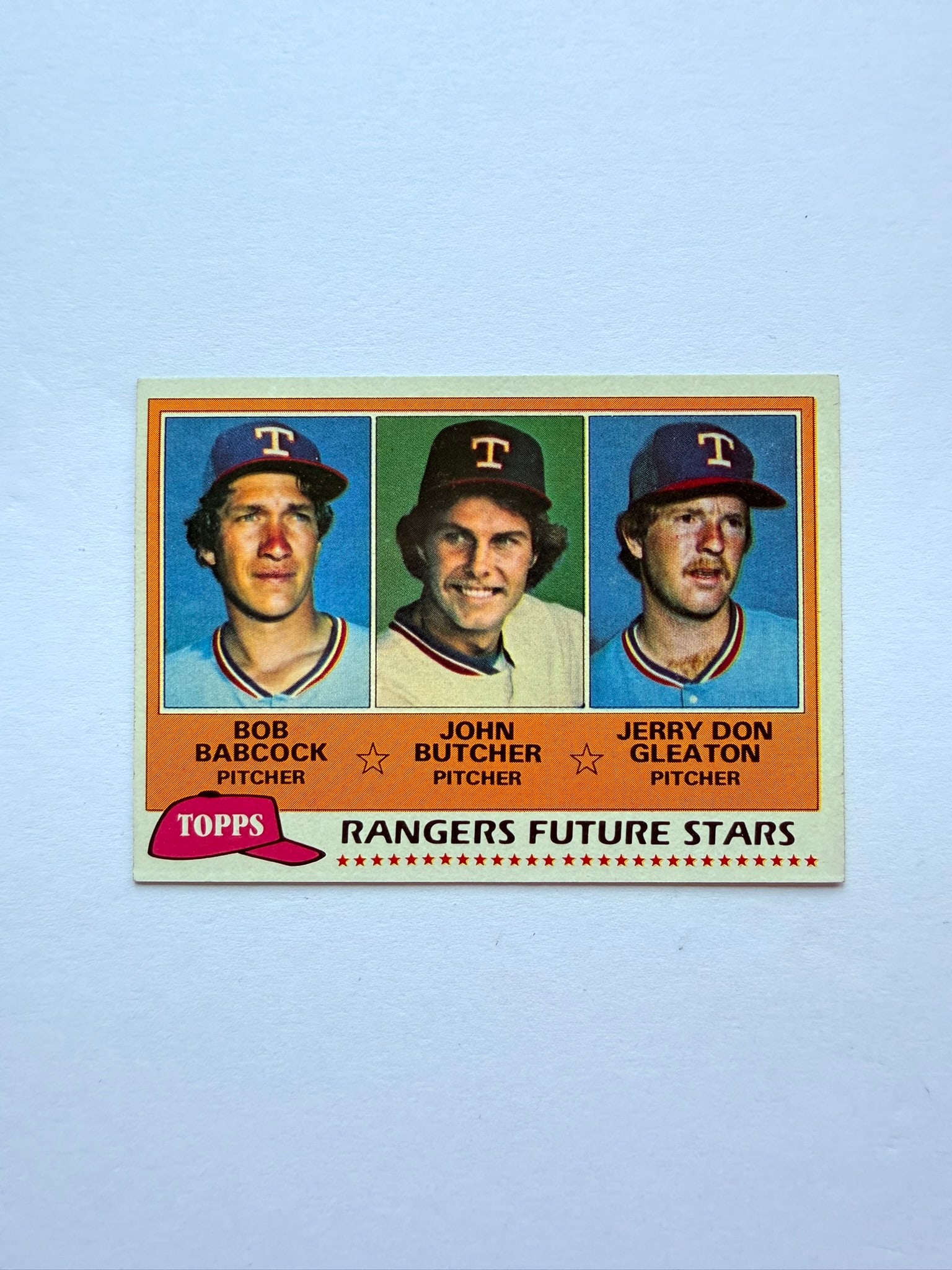 1981 Topps Rangers Future Stars #41 (Bob Babcock / John Butcher / Jerry Don Gleaton) (1 of 2)