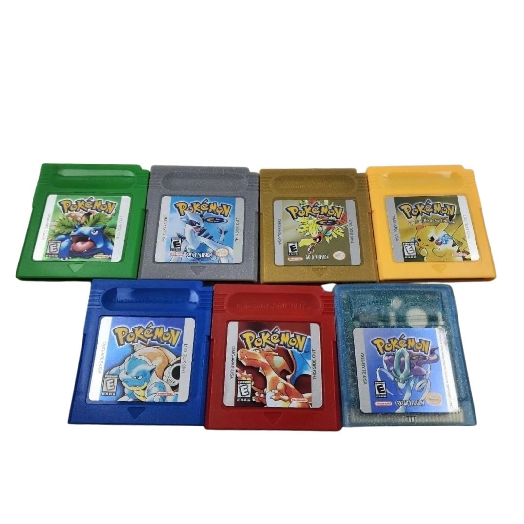Vintage Pokémon Game Boy & Game Boy Color Cartridge Collection Lot – Red Blue Yellow Gold Silver: Offered is a vintage Pokémon Game Boy and Game Boy Color cartridge collection featuring some of the most iconic titles from the franchise's early generations. This lot includes Pokémon Red Version, 