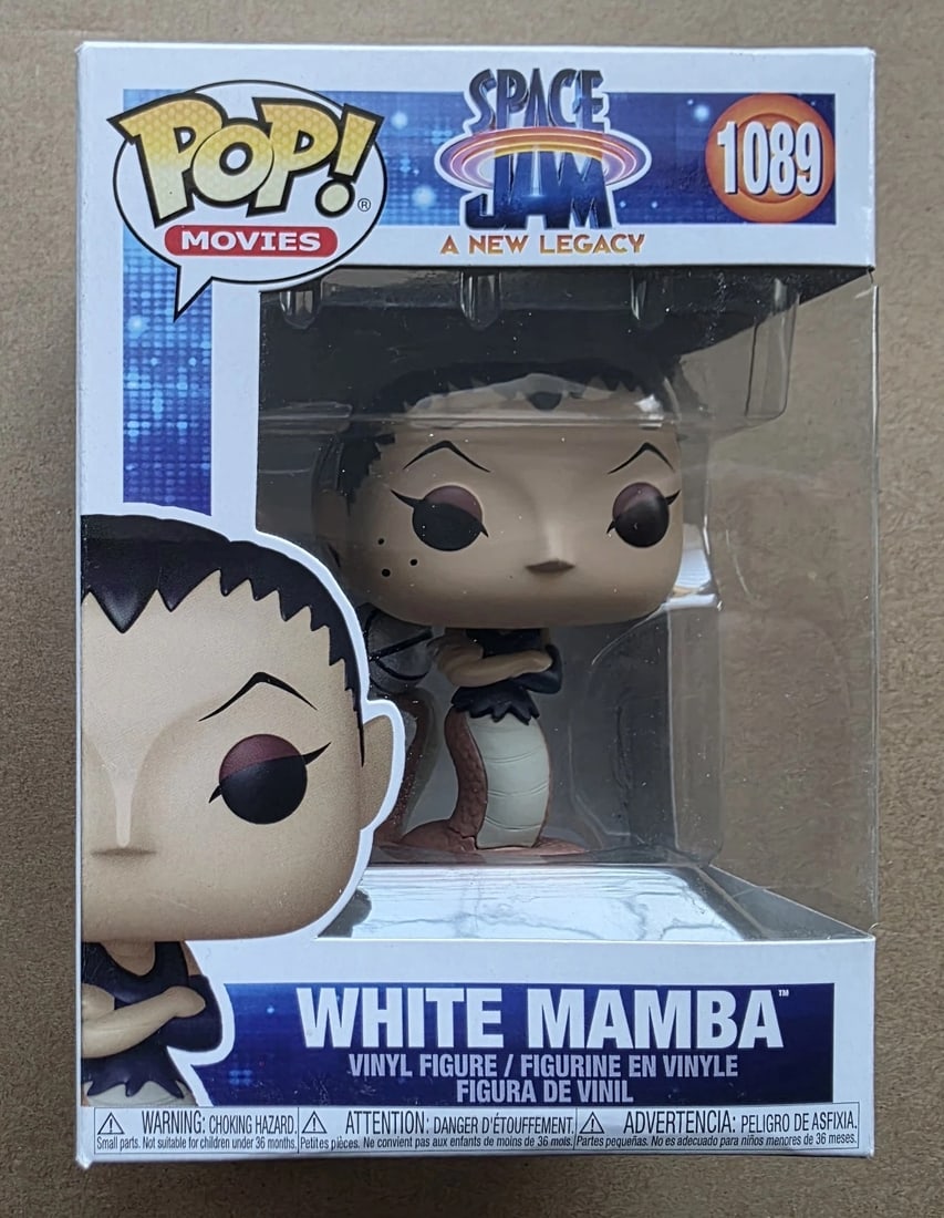 Funko Pop! Movies Space Jam White Mamba #1089 Vinyl Figure: Funko Pop! Movies Space Jam A New Legacy White Mamba #1089 vinyl figure. Collectible Funko Pop in original box.