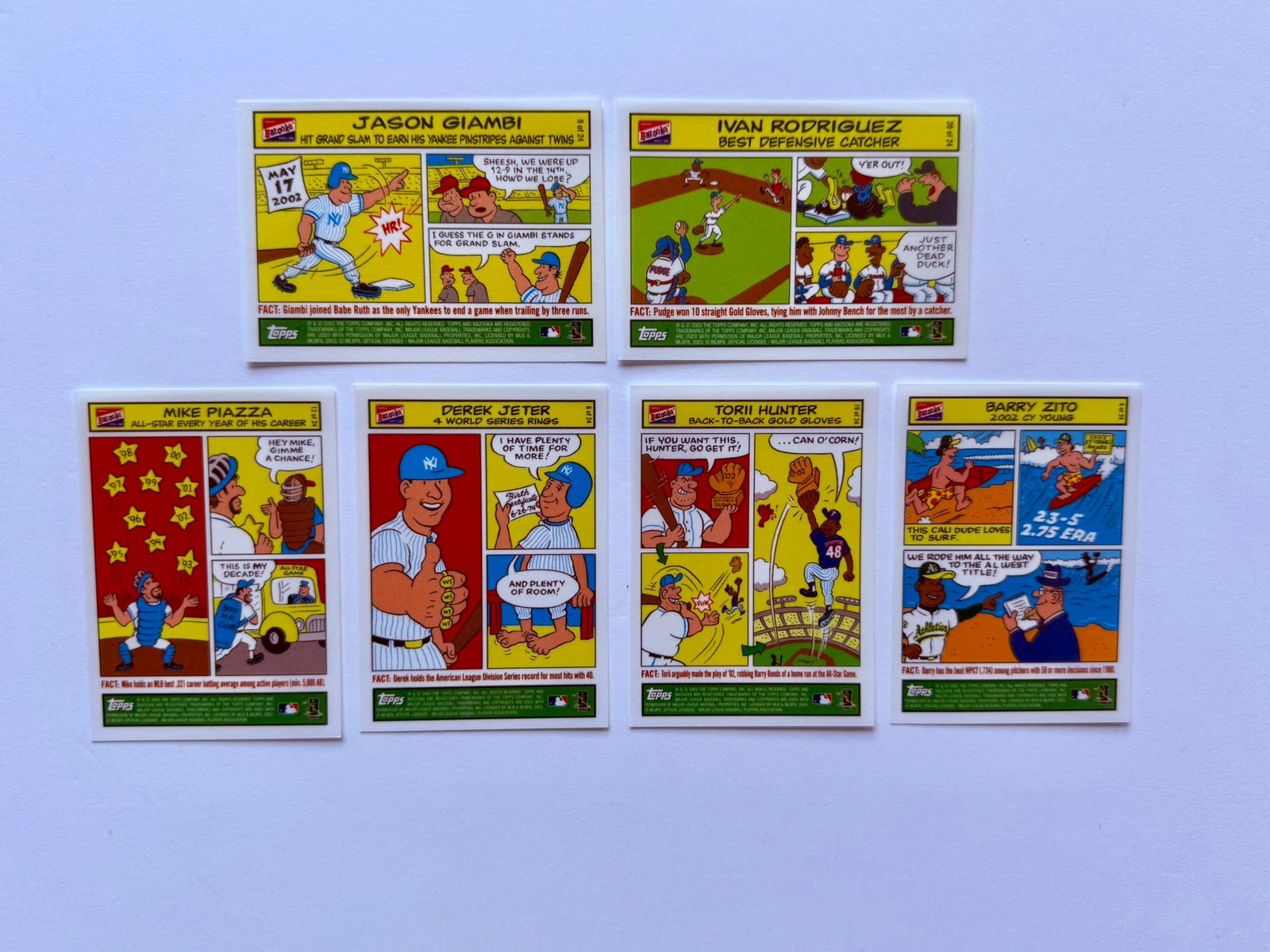 Bazooka Joe Topps Card Lot (6): Bazooka Joe Topps card lot featuring 6 cards from the 24-card collectible set. Great nostalgic collectible lot for vintage gum and trading card collectors. Please review all photos carefully for condi