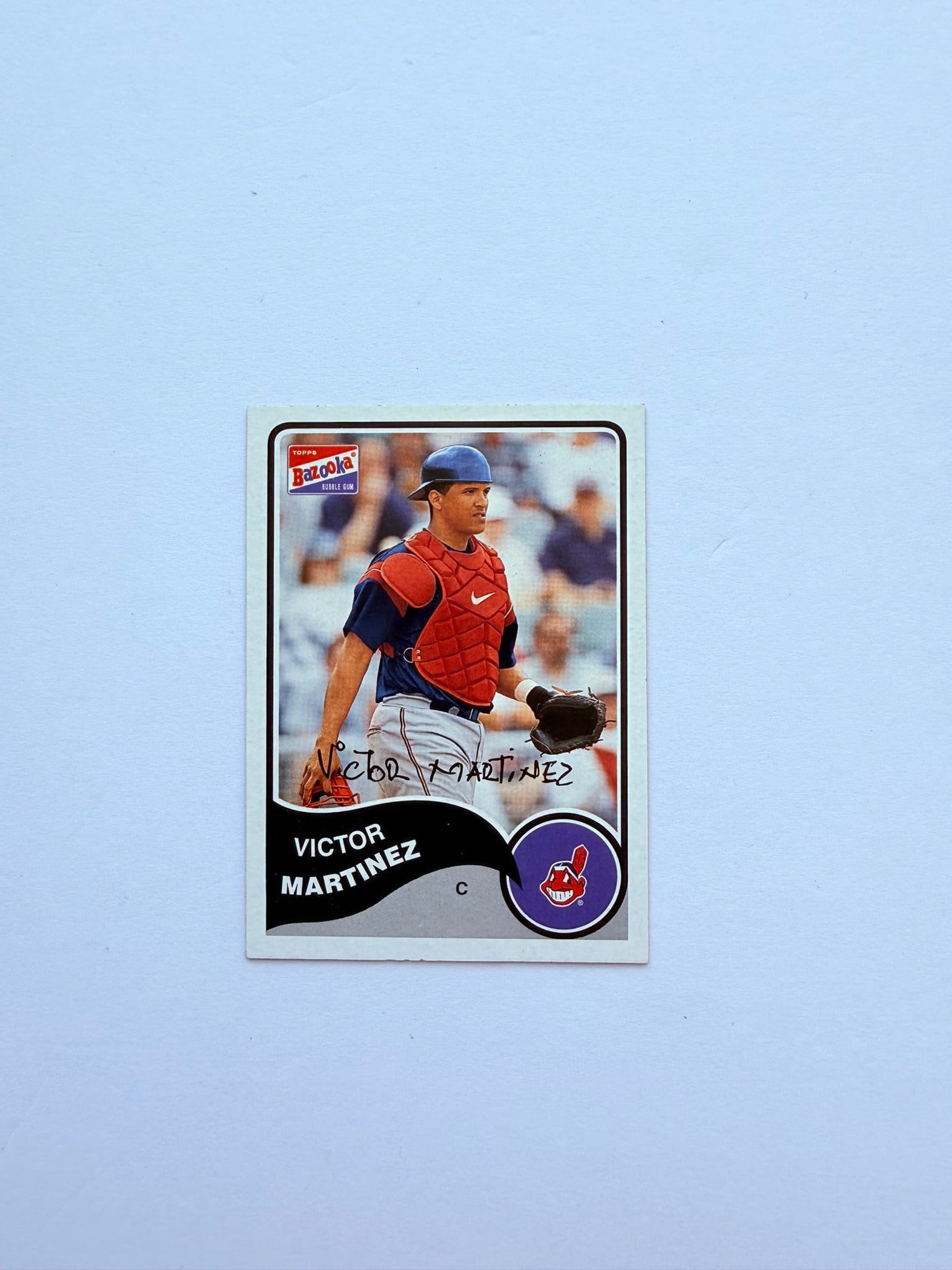 2003 Topps Bazooka Victor Martinez #63 Cleveland Indians: 2003 Topps Bazooka Victor Martinez #63 featuring the switch-hitting Cleveland Indians catcher and future MLB All-Star.