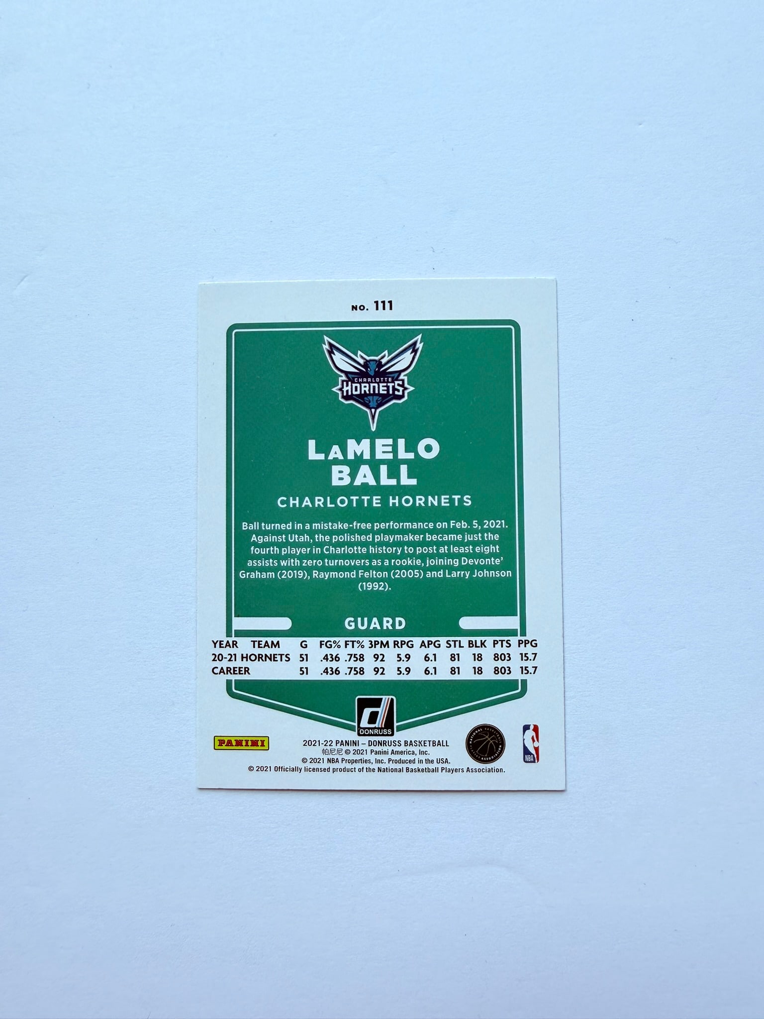 2021-22 Donruss Orange Laser LaMelo Ball #111 (1 of 2)