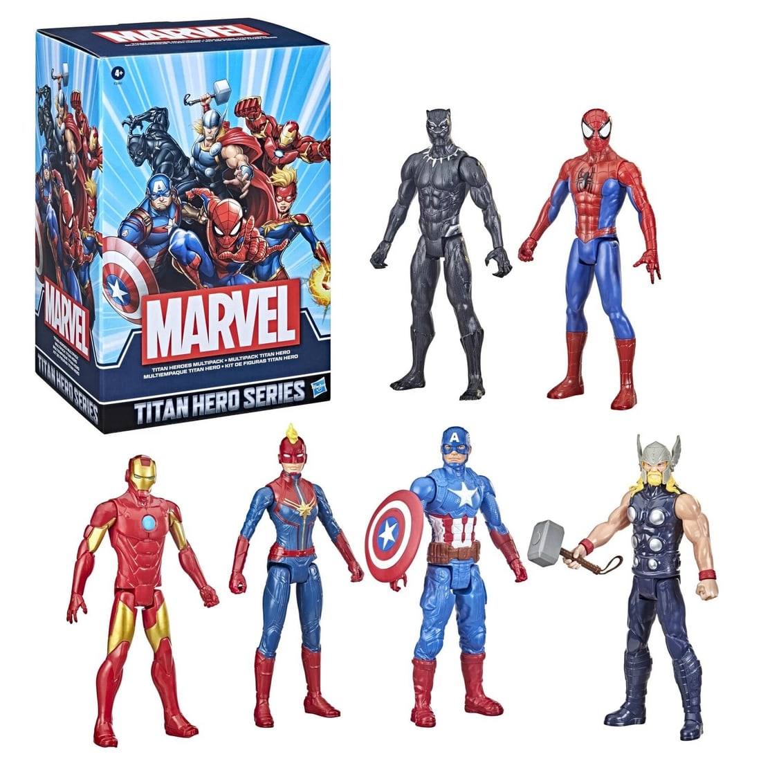 Marvel Titan Hero Series 6 Figure Multipack Spider-Man Iron Man Thor Factory Sealed (1 of 1)