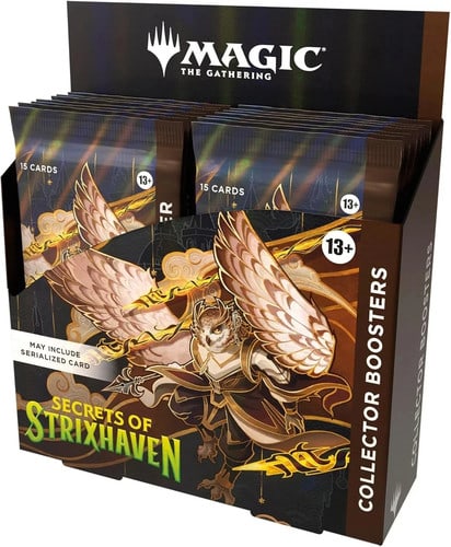 Magic: The Gathering Secrets of Strixhaven Collector Booster Box 12 Packs Factory Sealed: Offered is a brand new, factory sealed Magic: The Gathering Secrets of Strixhaven Collector Booster Box. Designed for collectors and players alike, this premium booster box contains 12 Collector Boost