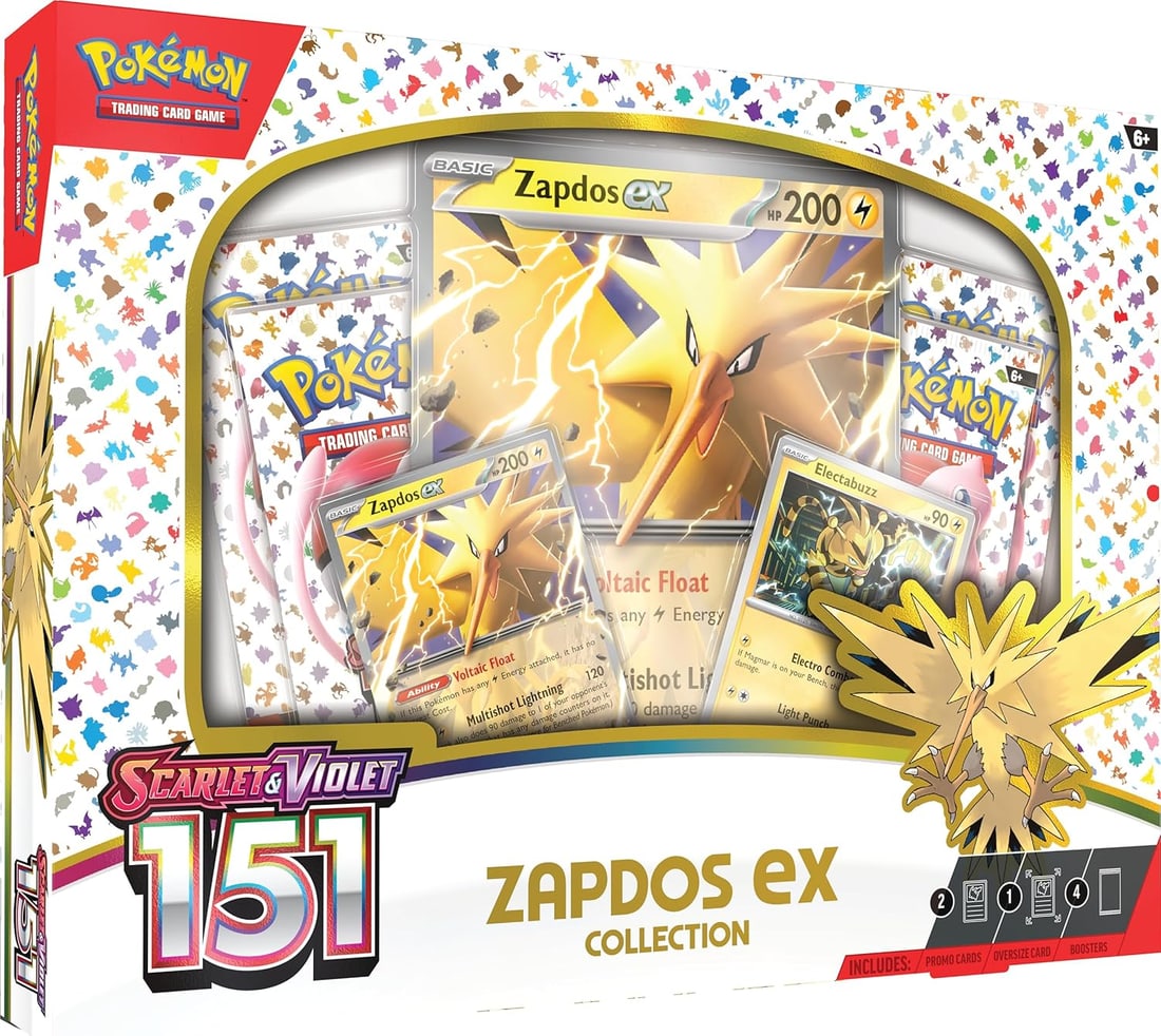 Pokemon TCG Scarlet & Violet 151 Zapdos ex Collection Box Factory Sealed (1 of 2)