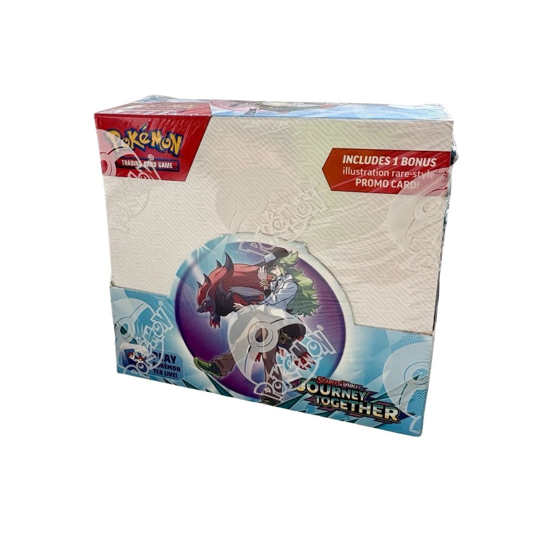 Pokémon TCG Scarlet & Violet Journey Together Booster Box Factory Sealed: Factory-sealed Pokémon TCG Scarlet & Violet: Journey Together Booster Box. This highly sought-after expansion celebrates the unique bond between Trainers and their Pokémon, featuring powerful Traine