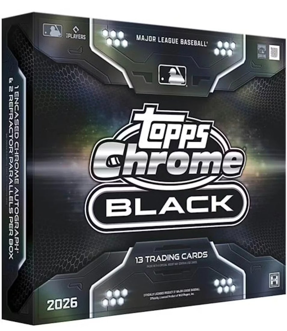 2026 Topps Chrome Black Baseball Hobby Box Factory Sealed (1 of 2)