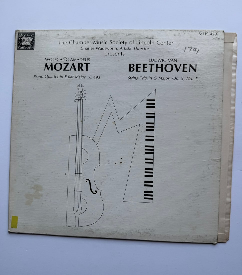 Chamber Music Society of Lincoln Center Presents Mozart K.493 & Beethoven Op.9 No.1 LP (1 of 3)