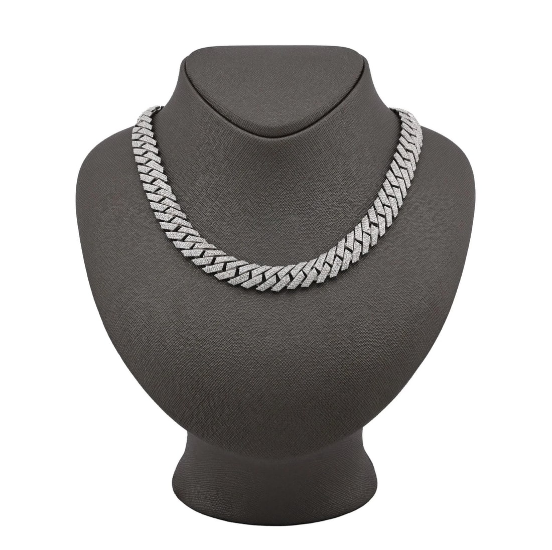 12MM 925 Sterling Silver Diamond Cuban Link Chain 22" 17.87CTW VS H-I 116.8g (1 of 7)