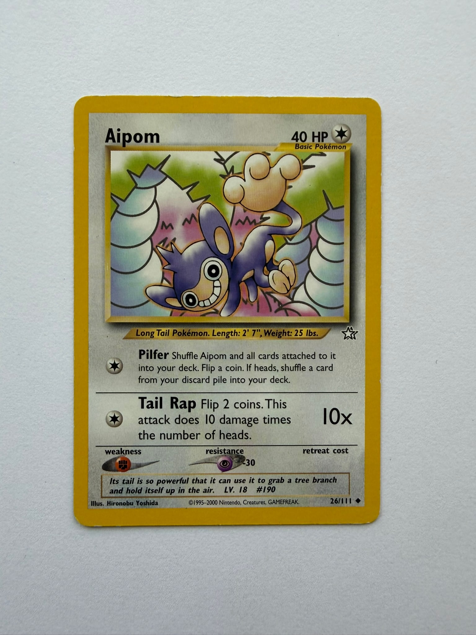 2000 Pokemon Aipom 26/111 Neo Genesis (1 of 2)