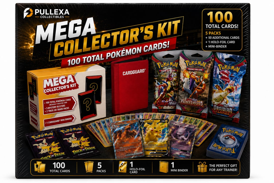 Pokemon Mega Collector's Kit - 100 Cards, 5 Booster Packs & Mini Binder Factory Sealed (1 of 2)