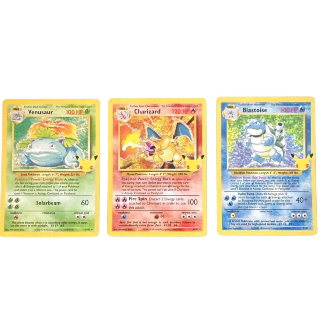 Pokémon Celebrations 25th Anniversary Classic Collection Trio Set – Charizard, Blastoise &
