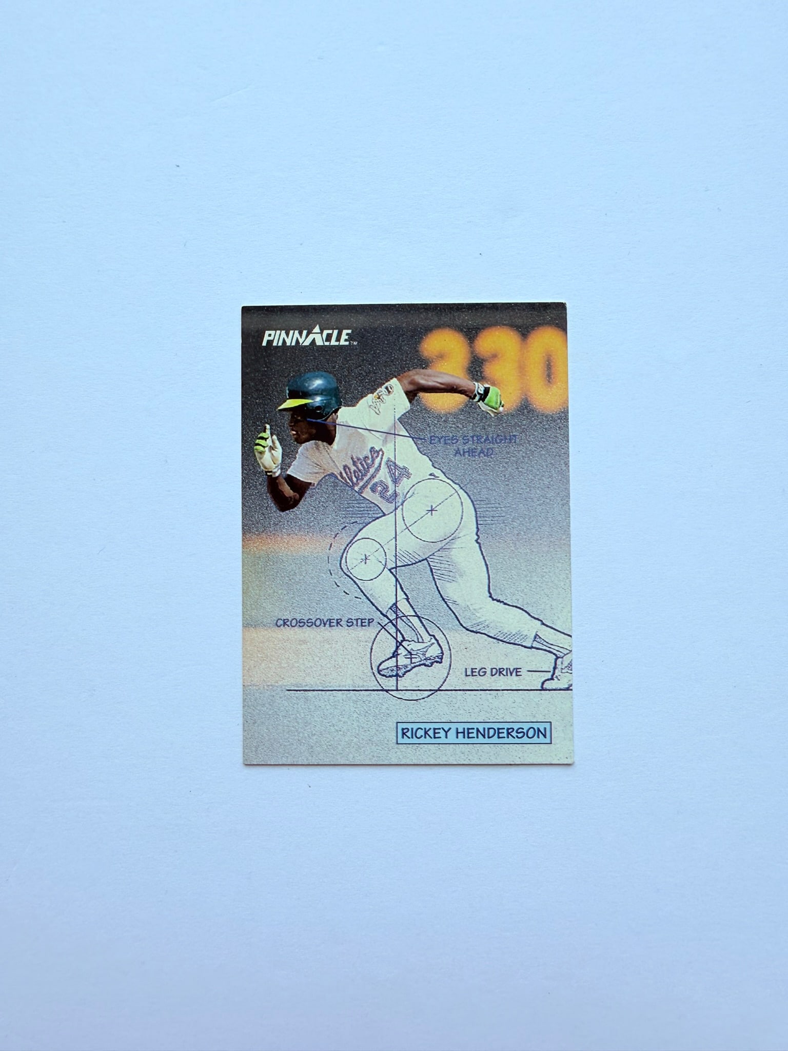 1992 Pinnacle #614 Rickey Henderson The Technician Base Stealing Insert Card (1 of 2)