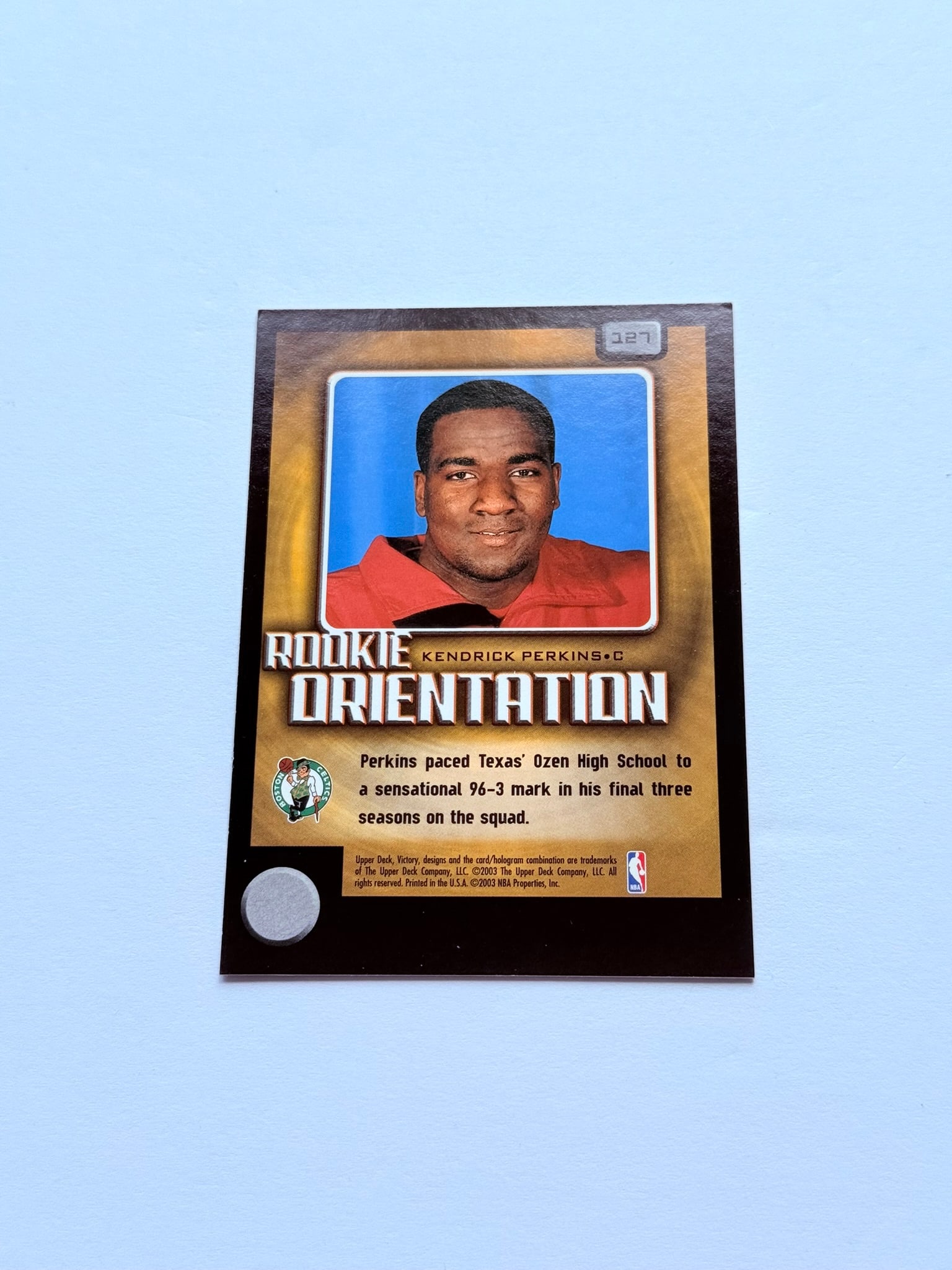 2003-04 Upper Deck Victory Rookie Orientation #127 Kendrick Perkins Rookie Card RC Celtics