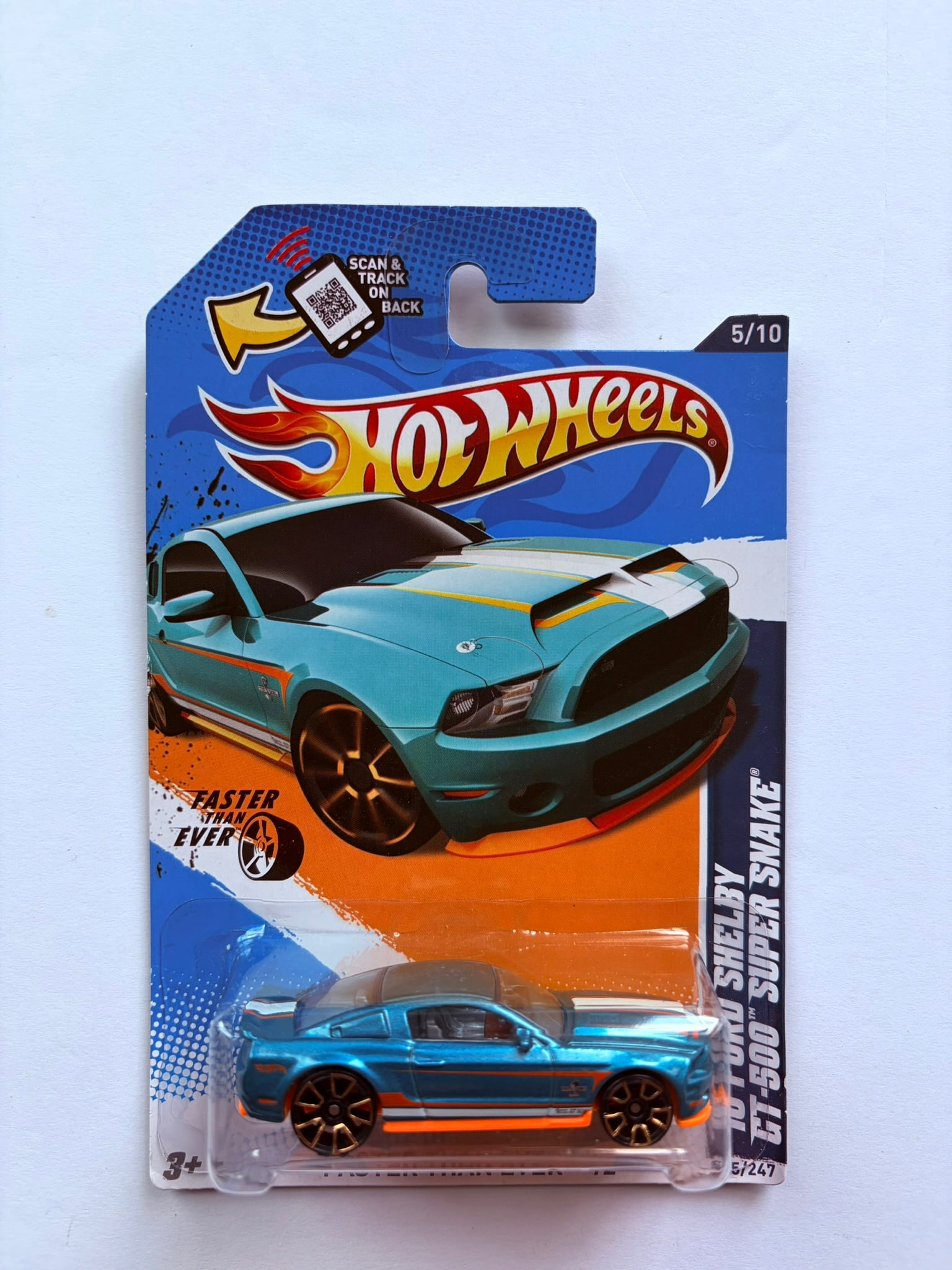 Hot Wheels 2013 Ford Shelby GT500 Super Snake Blue Faster Than Ever Factory Sealed (1 of 1)