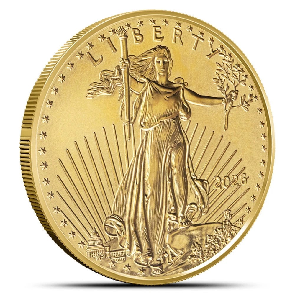 1/2 oz American Gold Eagle $25 Gold Coin Random Year | 1/2 Troy oz .9167 Fine Gold (1 of 2)