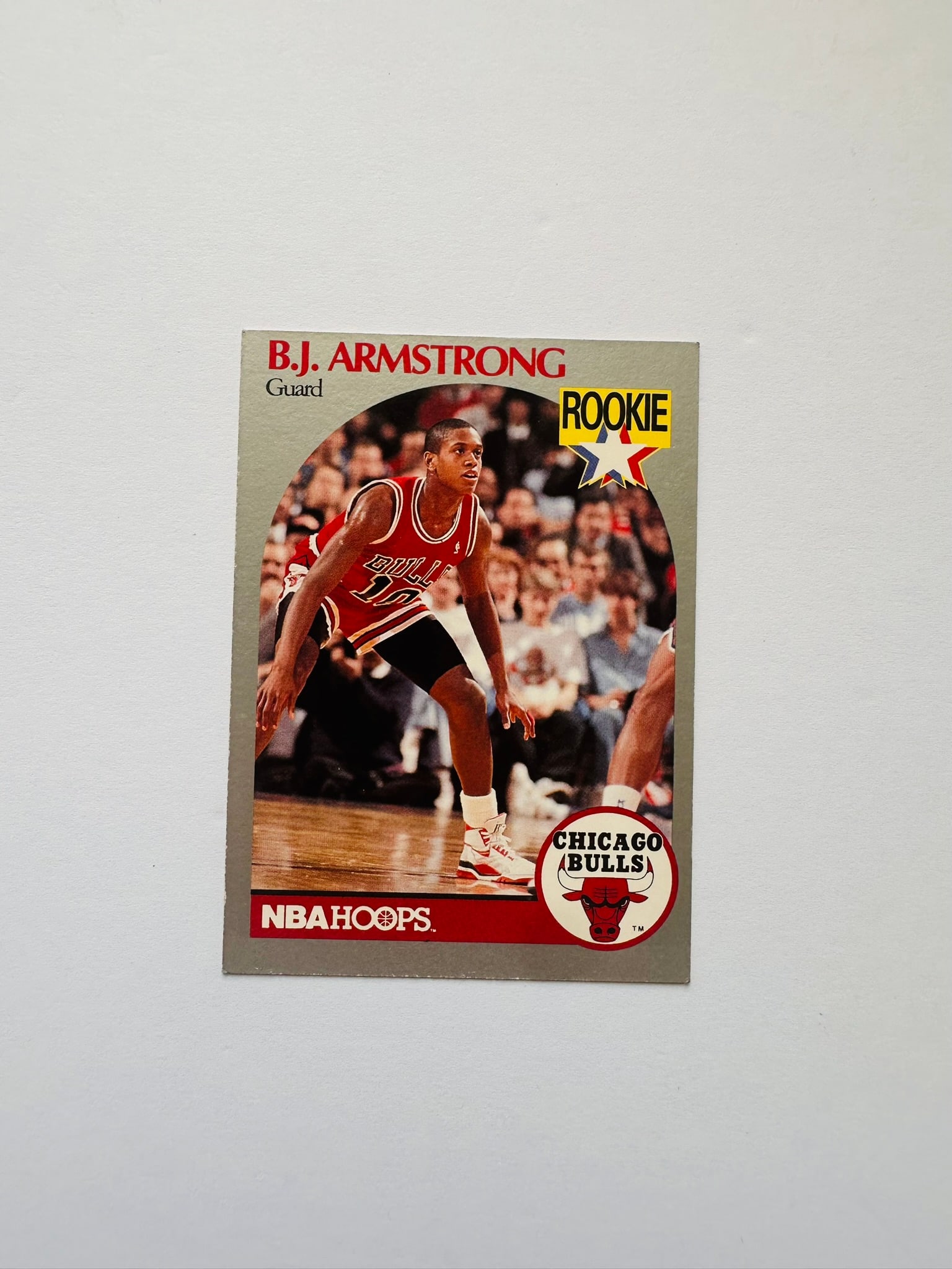 1990-91 NBA Hoops B.J. Armstrong RC #60 Chicago Bulls Rookie Card