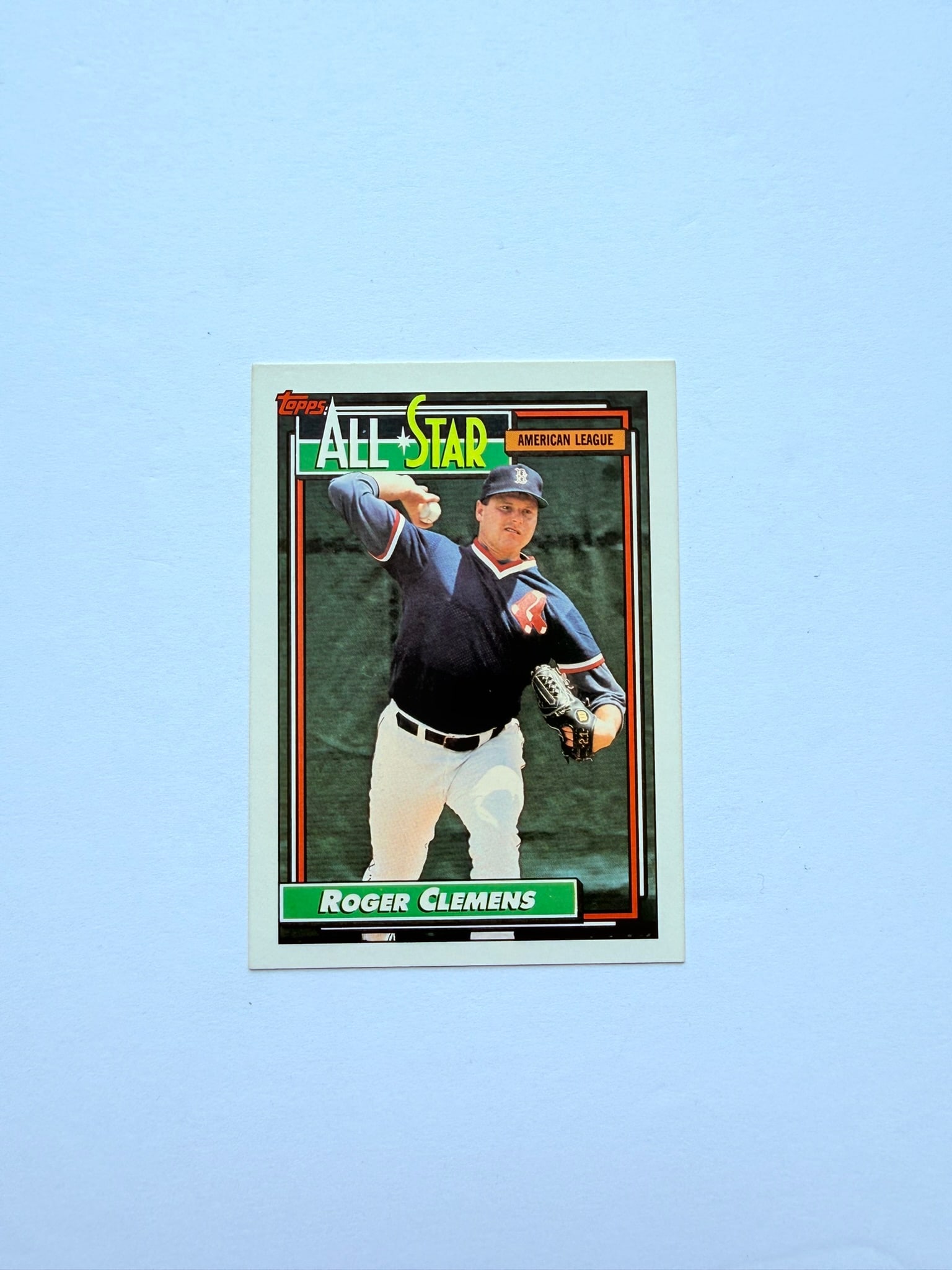 1992 Topps All-Star Roger Clemens #405 Boston Red Sox