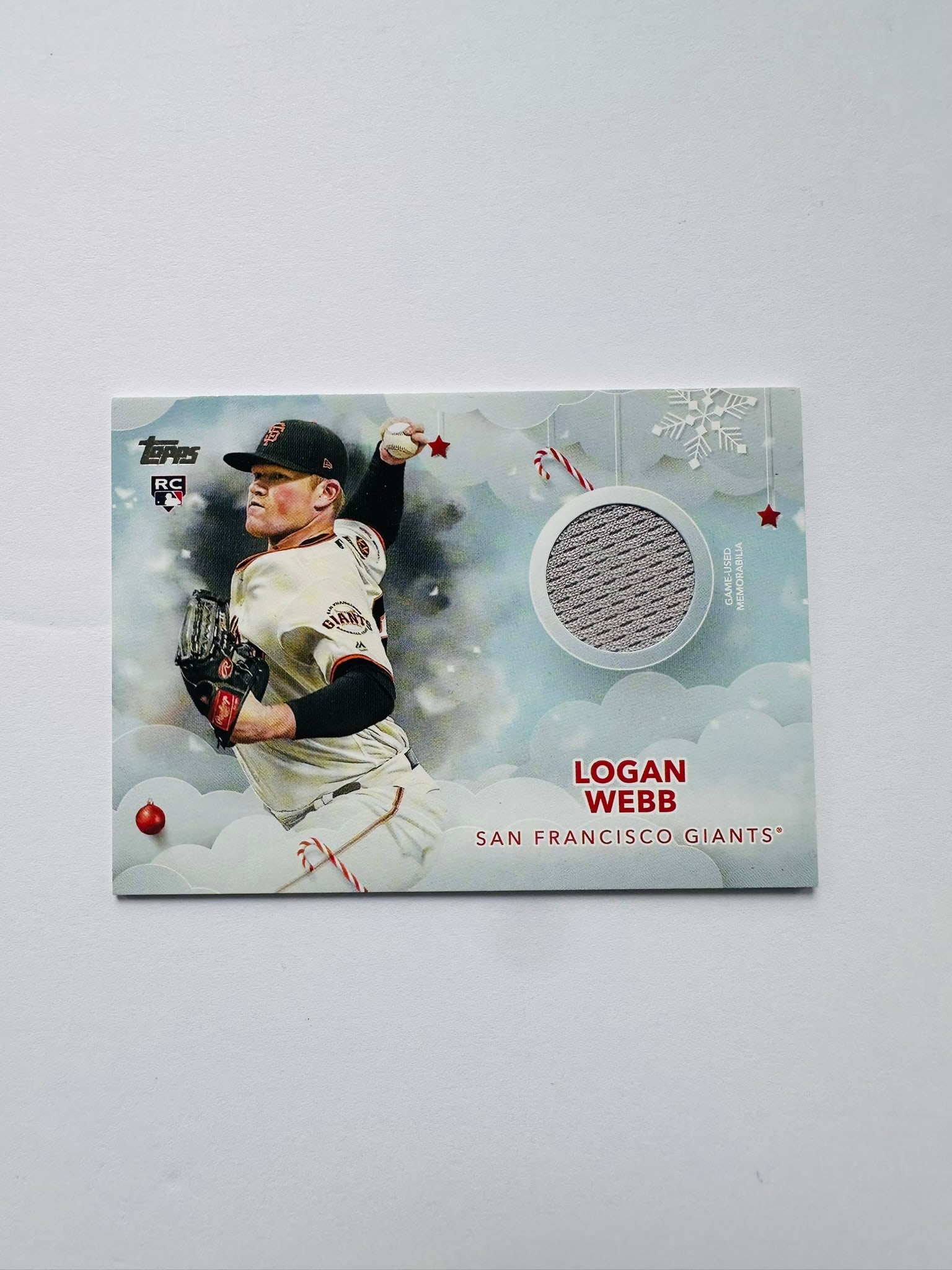 Logan Webb 2020 Topps Holiday Relic #WHR-LW