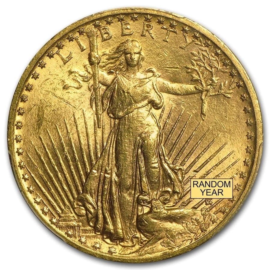 $20 Saint-Gaudens Gold Double Eagle Coin BU - Random Year (1 of 2)