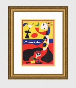 Joan Miro Summer 1938 Signed Color Lithograph Framed with COA (1 of 4)