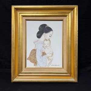 Margaret Keane Mother with Child Big Eyes Portrait Painting