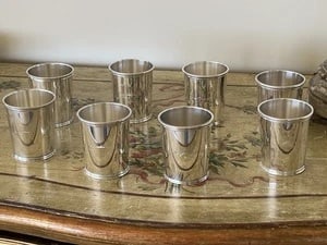 Set of 8 Mark J. Scearce Sterling Silver Mint Julep Cups (1 of 5)