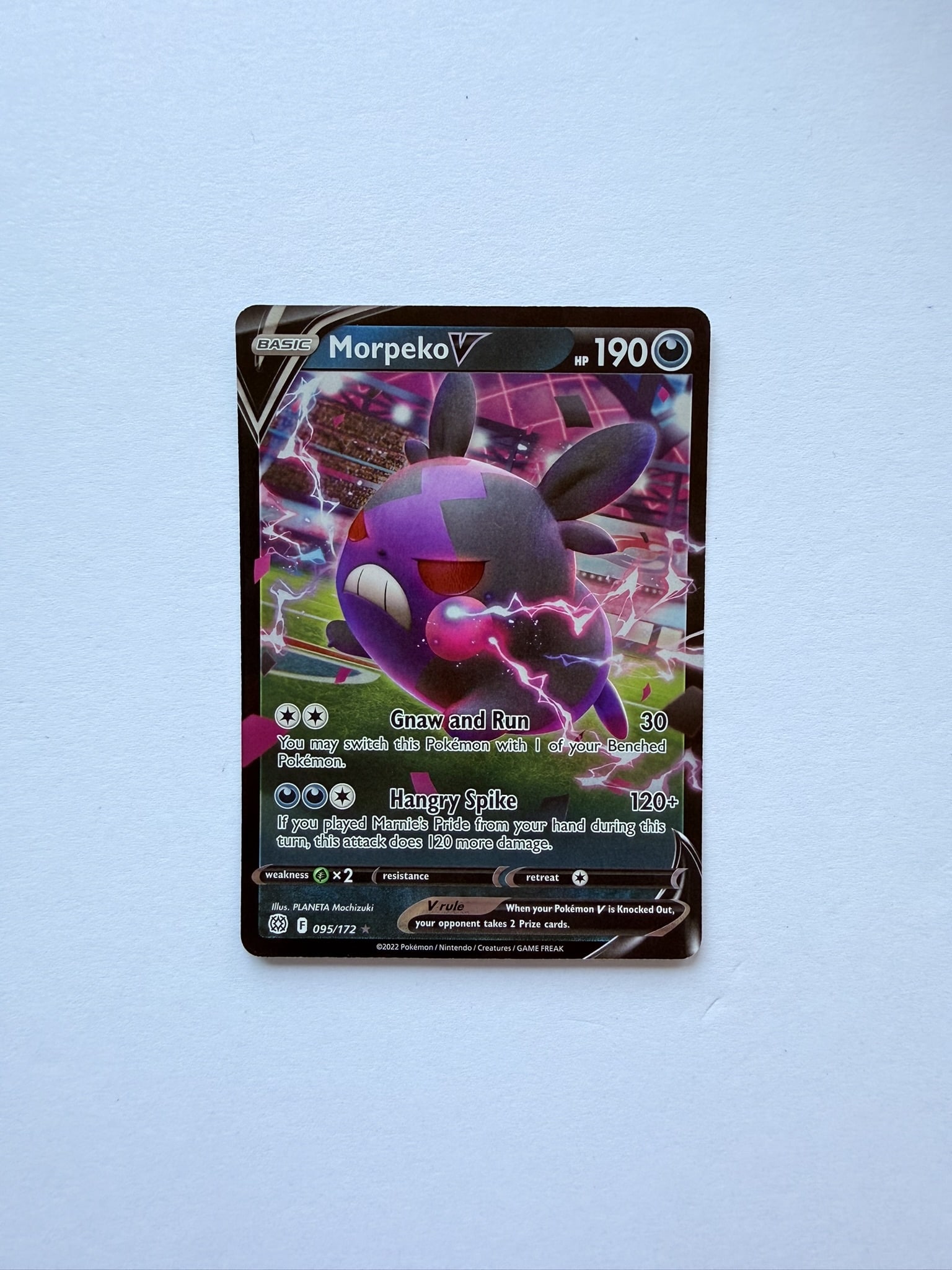 Pokemon Morpeko V 095/172 Sword & Shield Brilliant Stars Ultra Rare Holo (1 of 2)