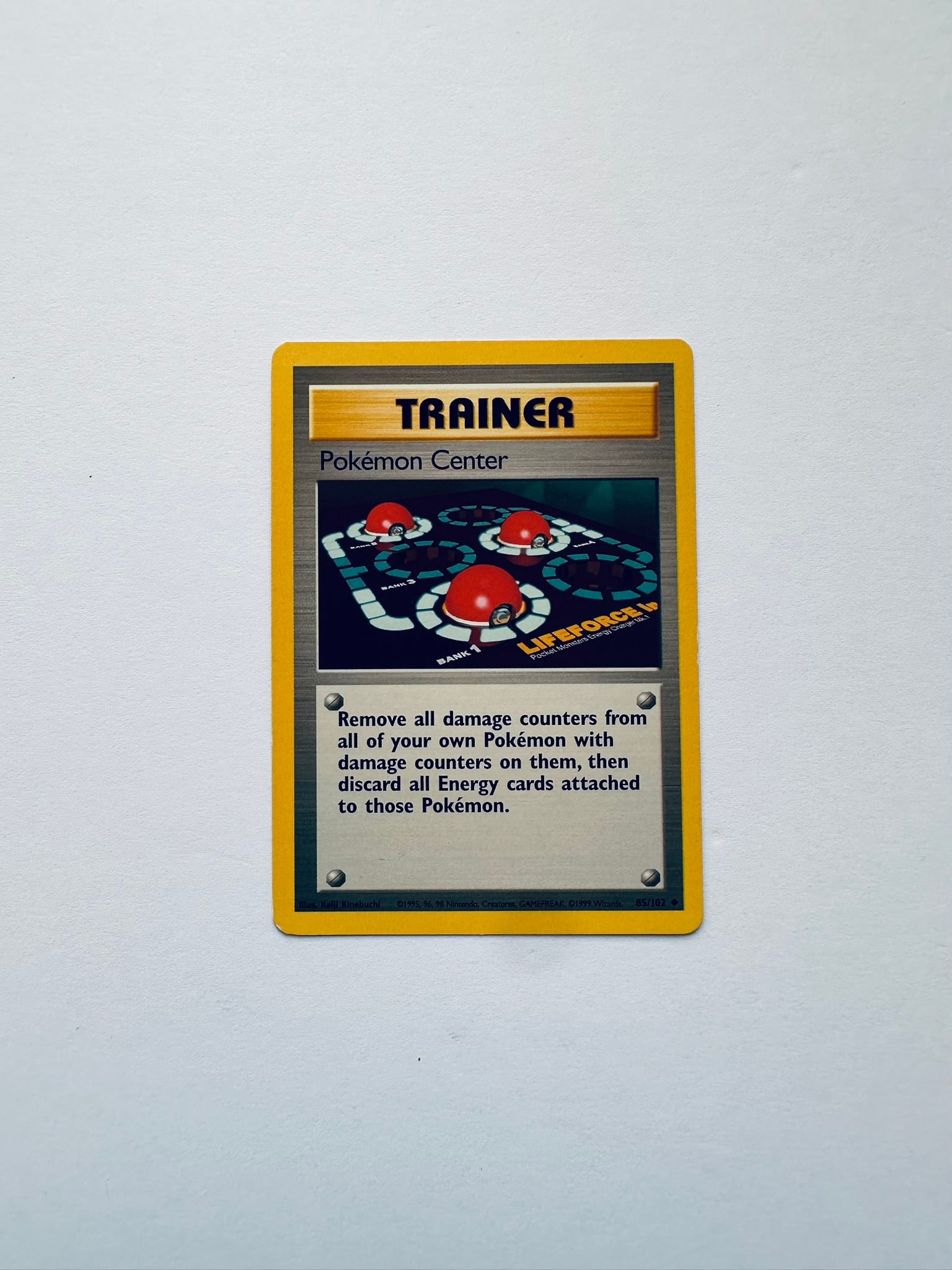 Pokémon TCG Shadowless Pokémon Center Trainer Card 85/102 Base Set Unlimited (1 of 2)