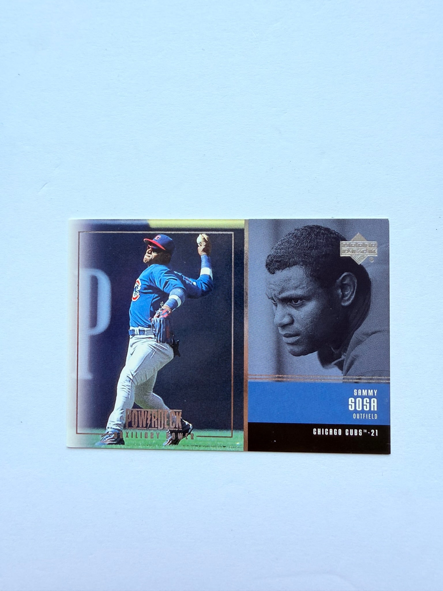 1999 Upper Deck PowerDeck Auxiliary Power #AUX-4 Sammy Sosa Insert Card