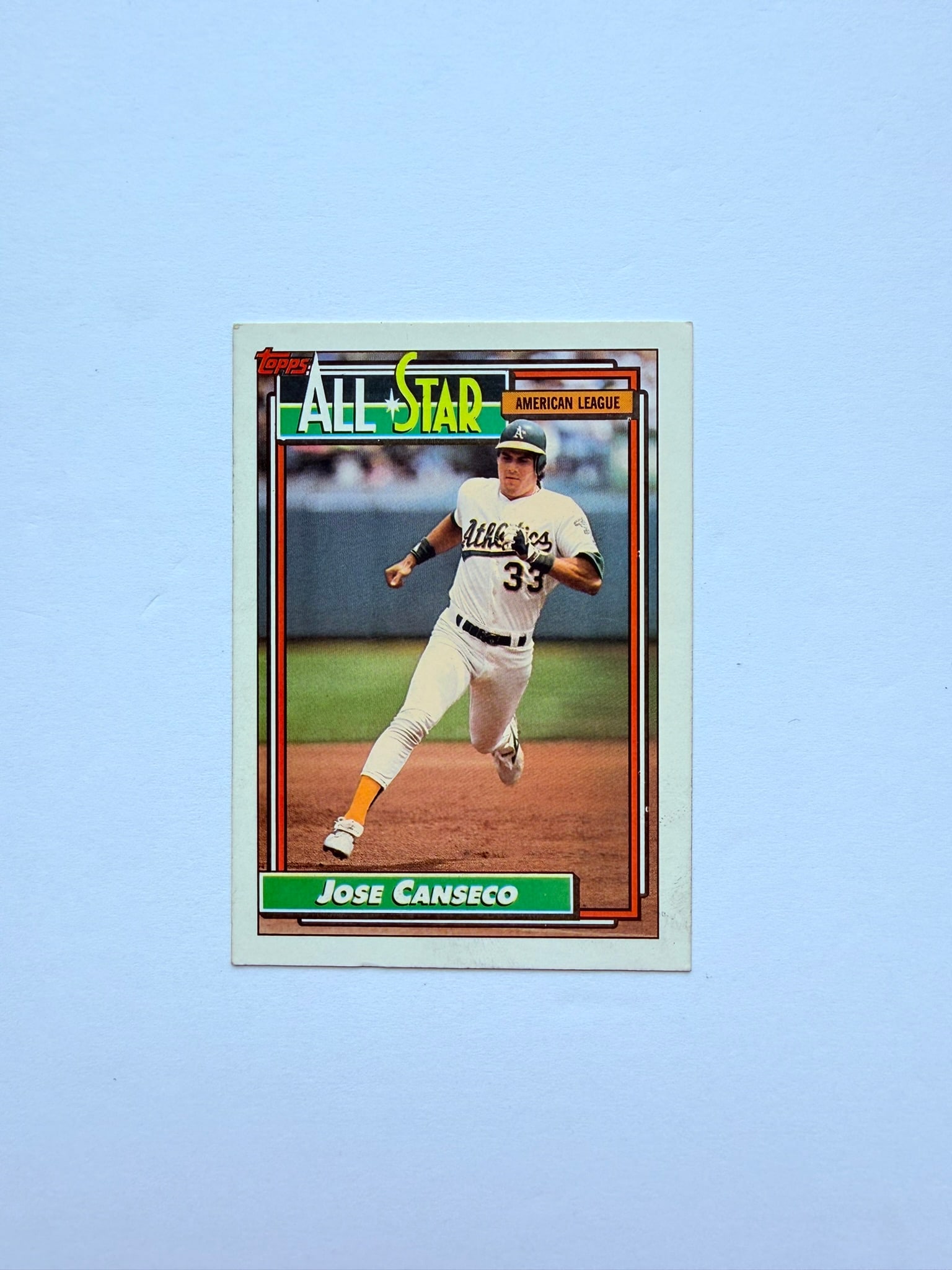 1992 Topps All-Star #401 Jose Canseco Oakland Athletics Baseball Card