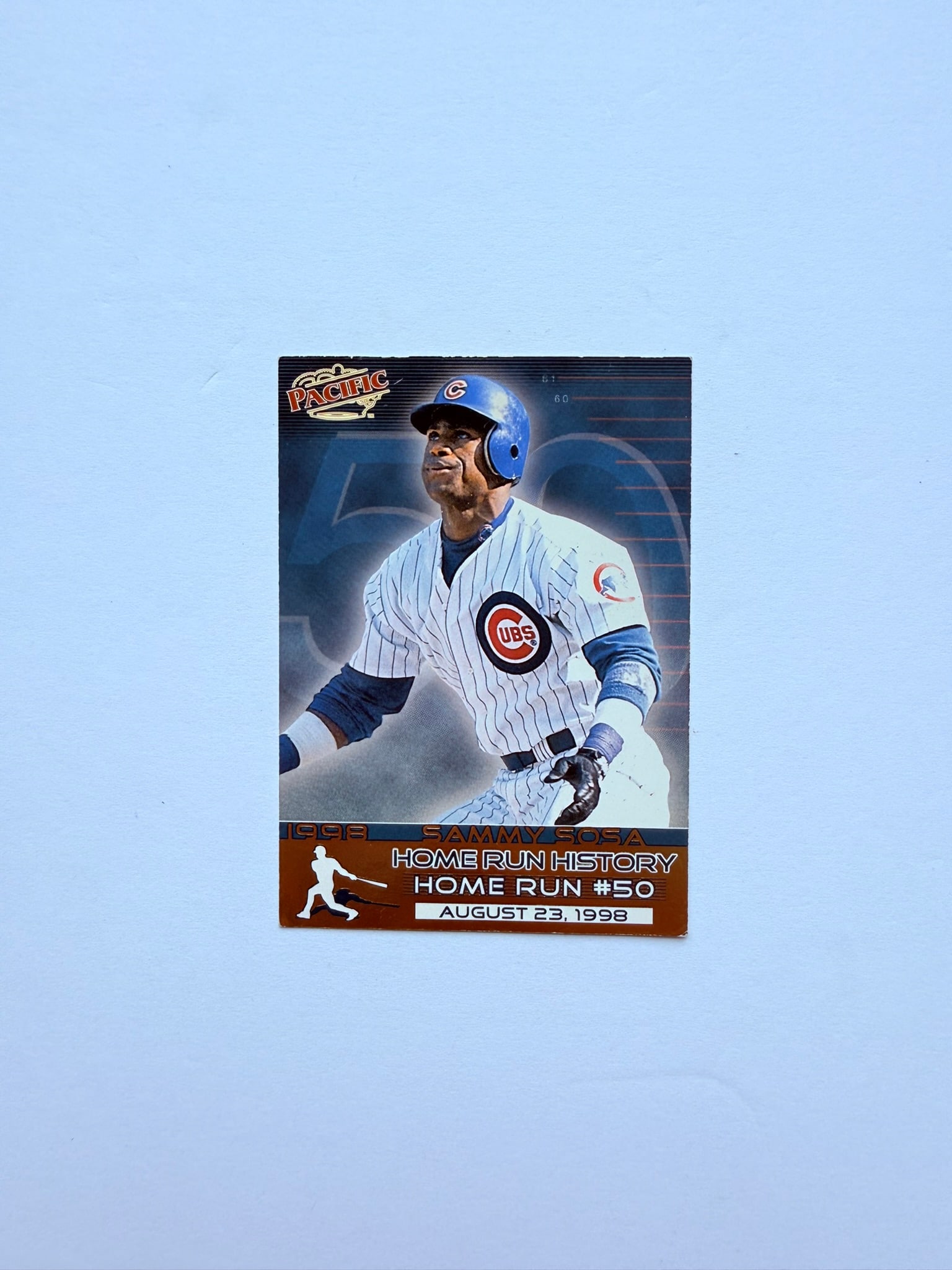 1998 Pacific Home Run History #12 Sammy Sosa HR #50 Chicago Cubs Baseball Card (1 of 2)