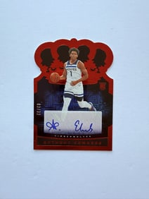 Anthony Edwards Rookie Auto Red Parallel 03/32 Timberwolves Card