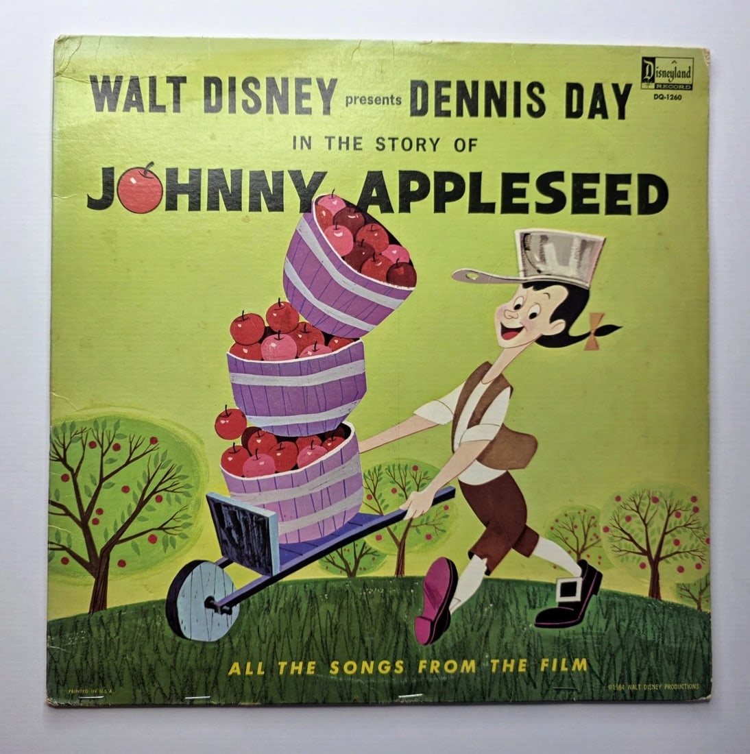 Vintage Walt Disney Presents Johnny Appleseed Disneyland Record (1 of 3)