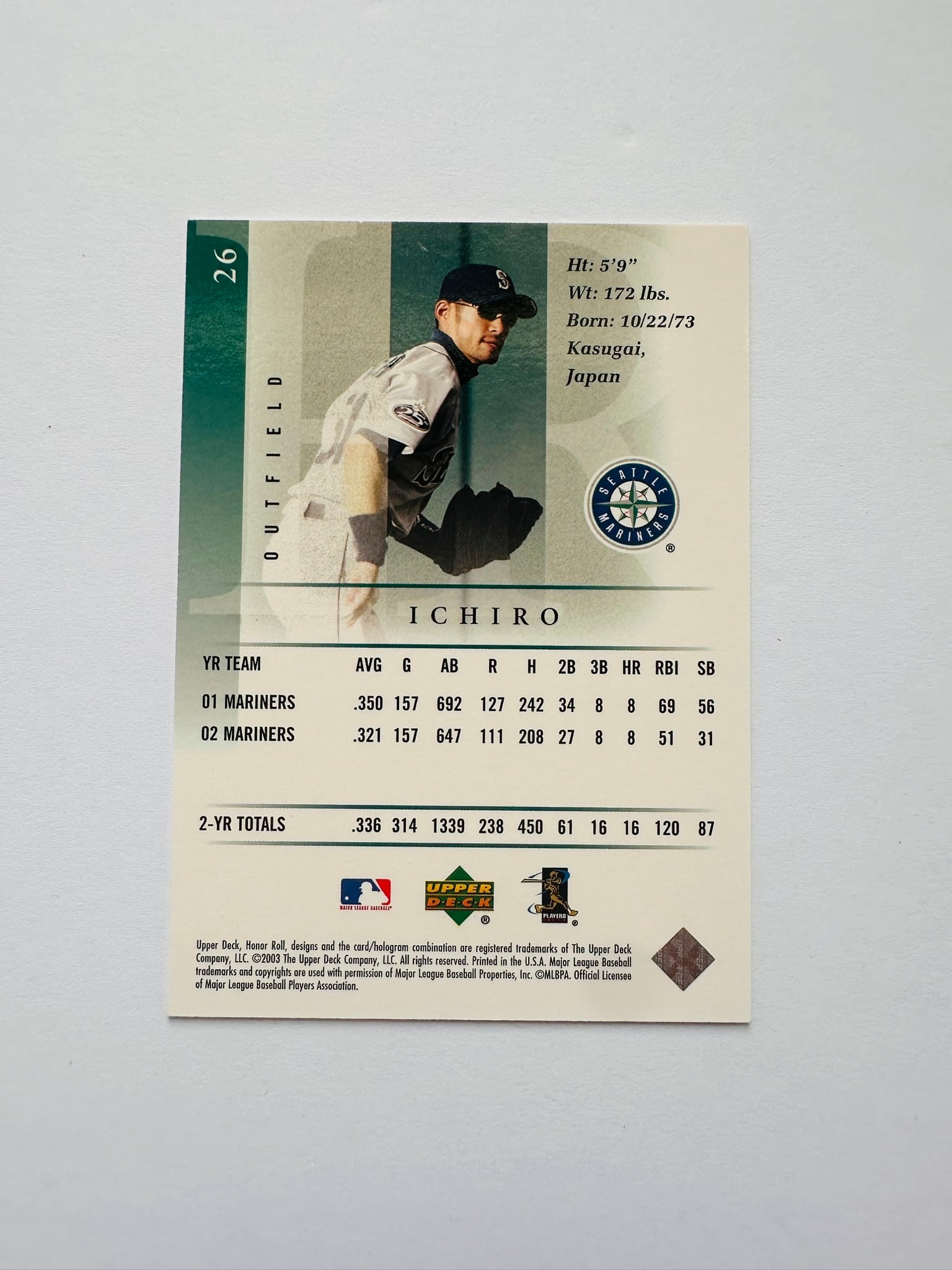 2003 Upper Deck Honor Roll Ichiro #26 - 2