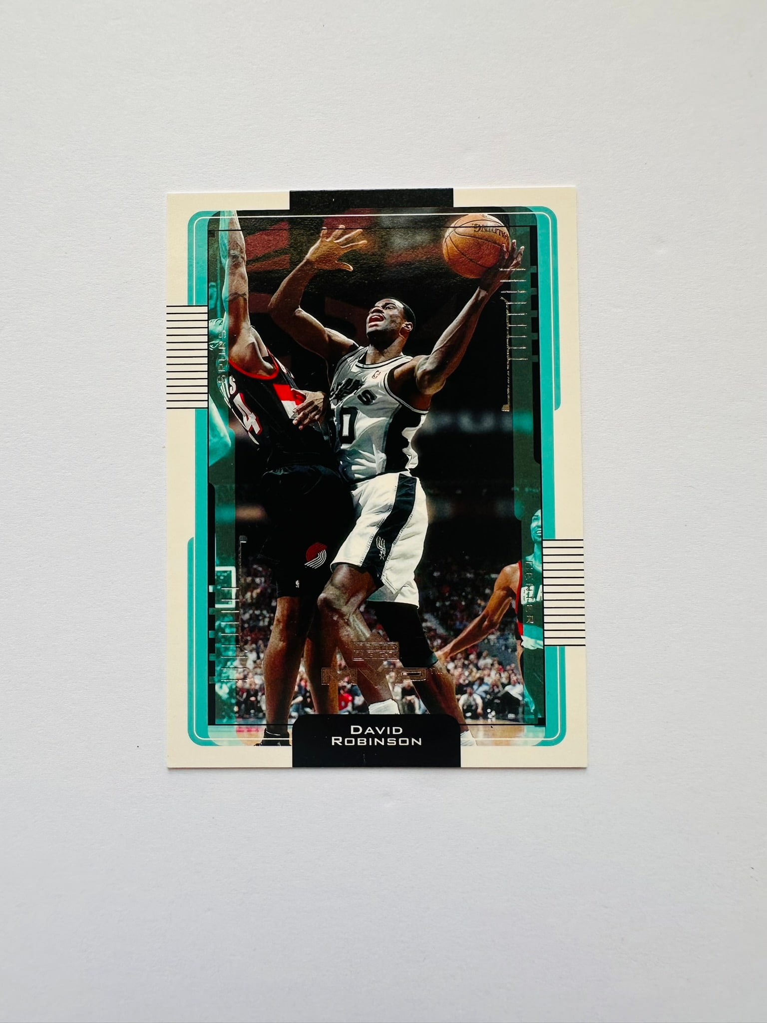 2001-02 Upper Deck MVP David Robinson #150 San Antonio Spurs HOF: This 2001-02 Upper Deck MVP base card (#150) features Hall of Famer David Robinson during his final seasons with the San Antonio Spurs. Robinson, a two-time NBA Champion and 1995 MVP, remains a perenn