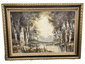 Vintage Gerard Van Der Linden Landscape Oil Painting Signed and Framed (1 of 5)