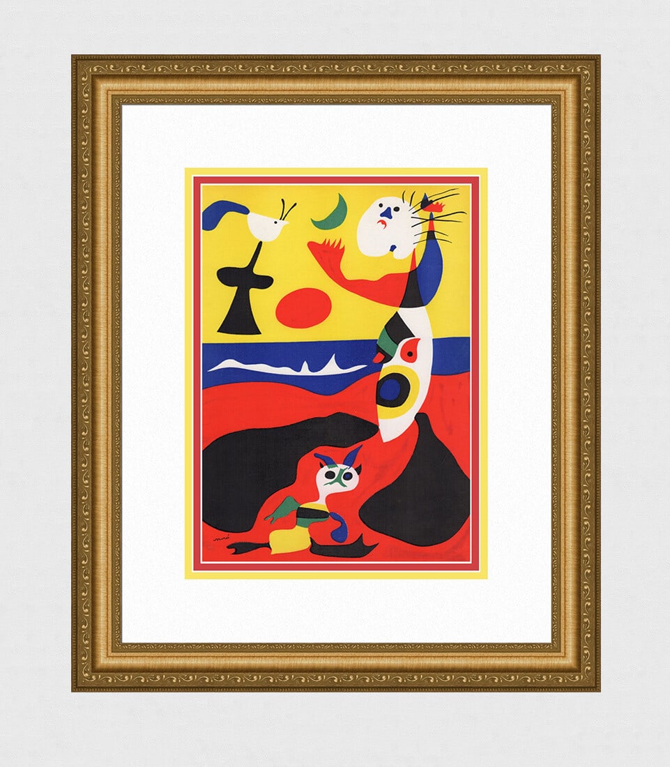 After Joan Miró – Summer, 1938 – Color Lithograph with Pochoir, Framed (1 of 4)