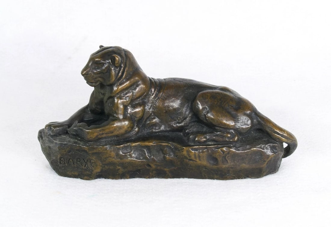 Antoine-Louis Barye Bronze Mountain Lion Sculpture (1 of 12)